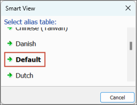 Select Alias Table